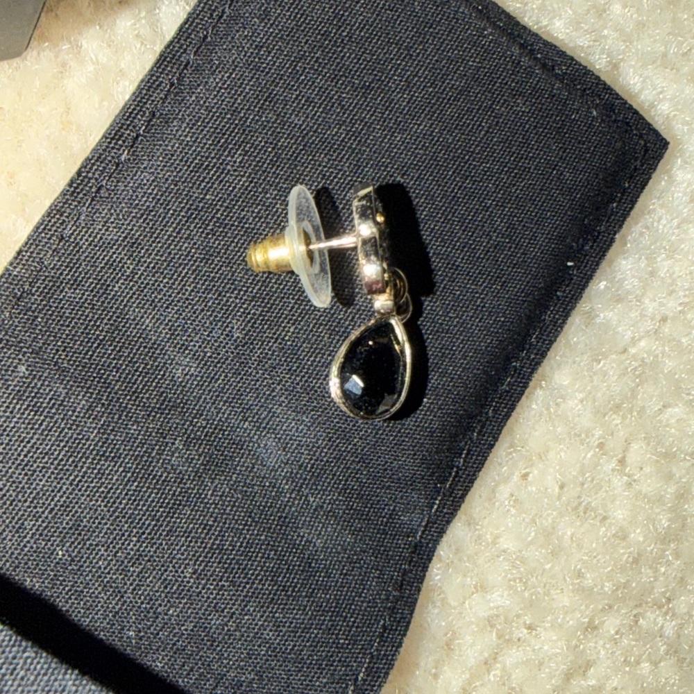 CHANEL CC Drop Earrings Black and Gold - Picture 8 of 11